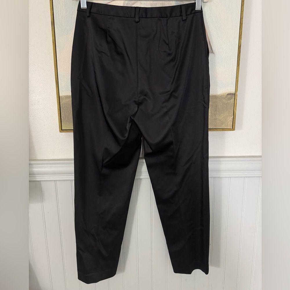 L'AGENCE Charcoal Satin Cropped Pants - Picture 5 of 7
